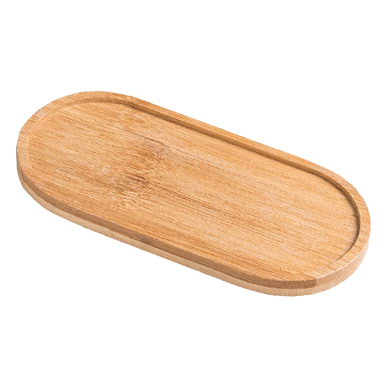 Magideal - Bandeja De Madera Para Tocador, Bandeja Dispensadora De Jabón, Soporte De Pedestal, Organizador De Encimera, Soporte De Jabón, Bandeja De Baño, Para Oval