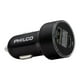 thumbnail image 2 of Cargador De Auto Doble QC3.0 USB LED Negro D49A, 2 of 6