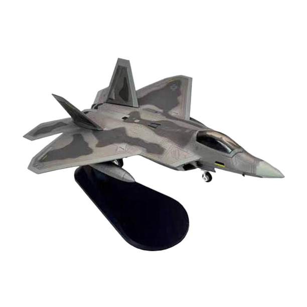 Modelo de avión de fundición a presión F-22 1/100, avión realista de aleación de metal, modelo de caza para sala de estar, decoración de oficina, conm