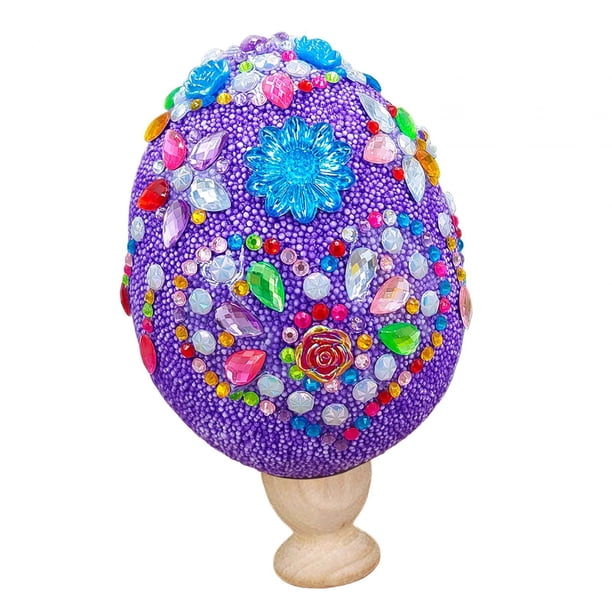 Pascua DIY Lentejuelas Nieve Arcilla Polimérica Huevos De Pascua Para Niños Regalo De Vacaciones Violeta