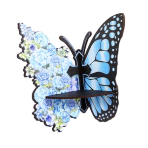 Magideal - Estante De Rincón De Mariposa Estante Flotante Versátiles Decorativos Prácticos Pared De Pared Pared Pared Para Para La Sala De Estar De Dormitorio Ju 26.2Cmx17Cm