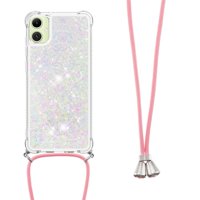 Funda Foxdock Para Samsung Galaxy A05 Con Cuerda Ajustable, Brillo Líquido, Protección Antigolpes Y Lente – Ideal Para Regalo