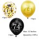 thumbnail image 5 of Globos SHUNTAI 74.º Cumpleaños Oro y Negro, 5 of 7