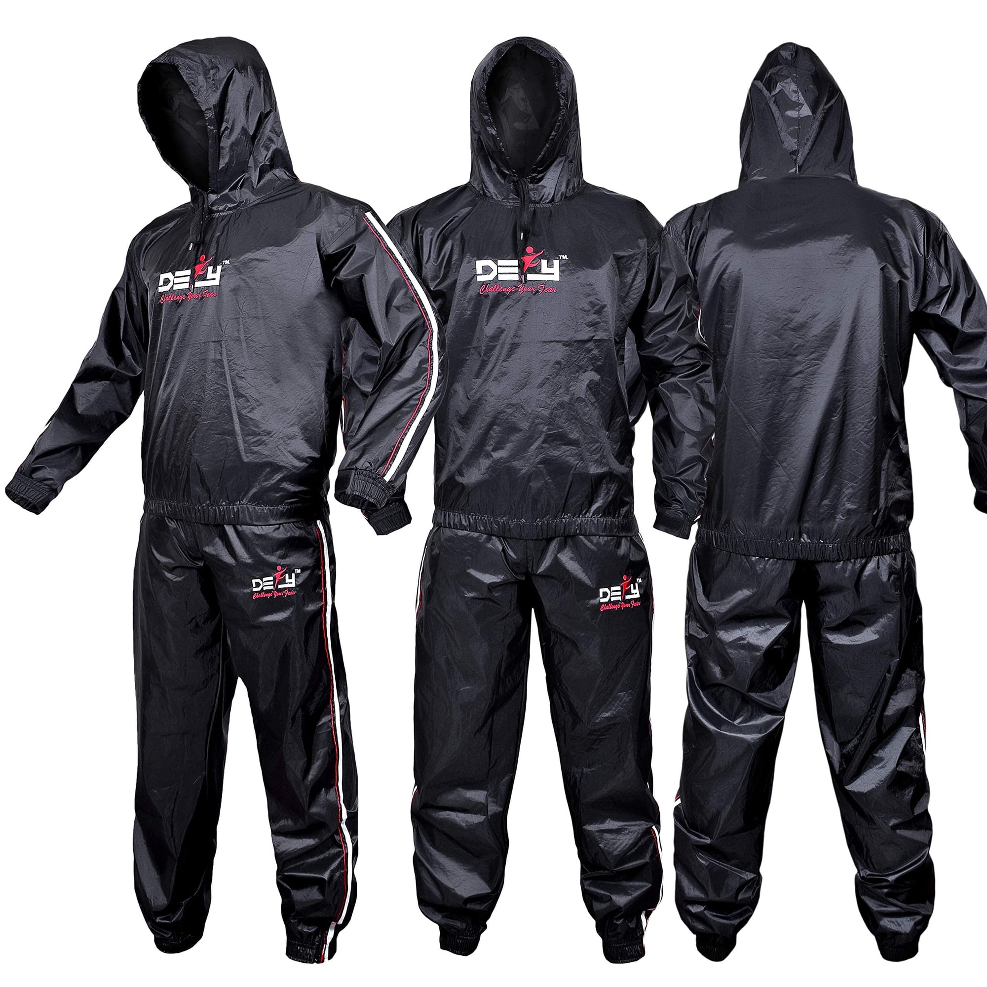 Defy Challenge Your Fear - Traje De Sauna Resistente Defy Para Perder Peso, Sudadera Con Capucha Que Envuelve Todo El Cuerpo Para Hombre Y Mujer, Antidesgarros, Equipo De Gimnasio, Entrenamiento Y Ejercicio