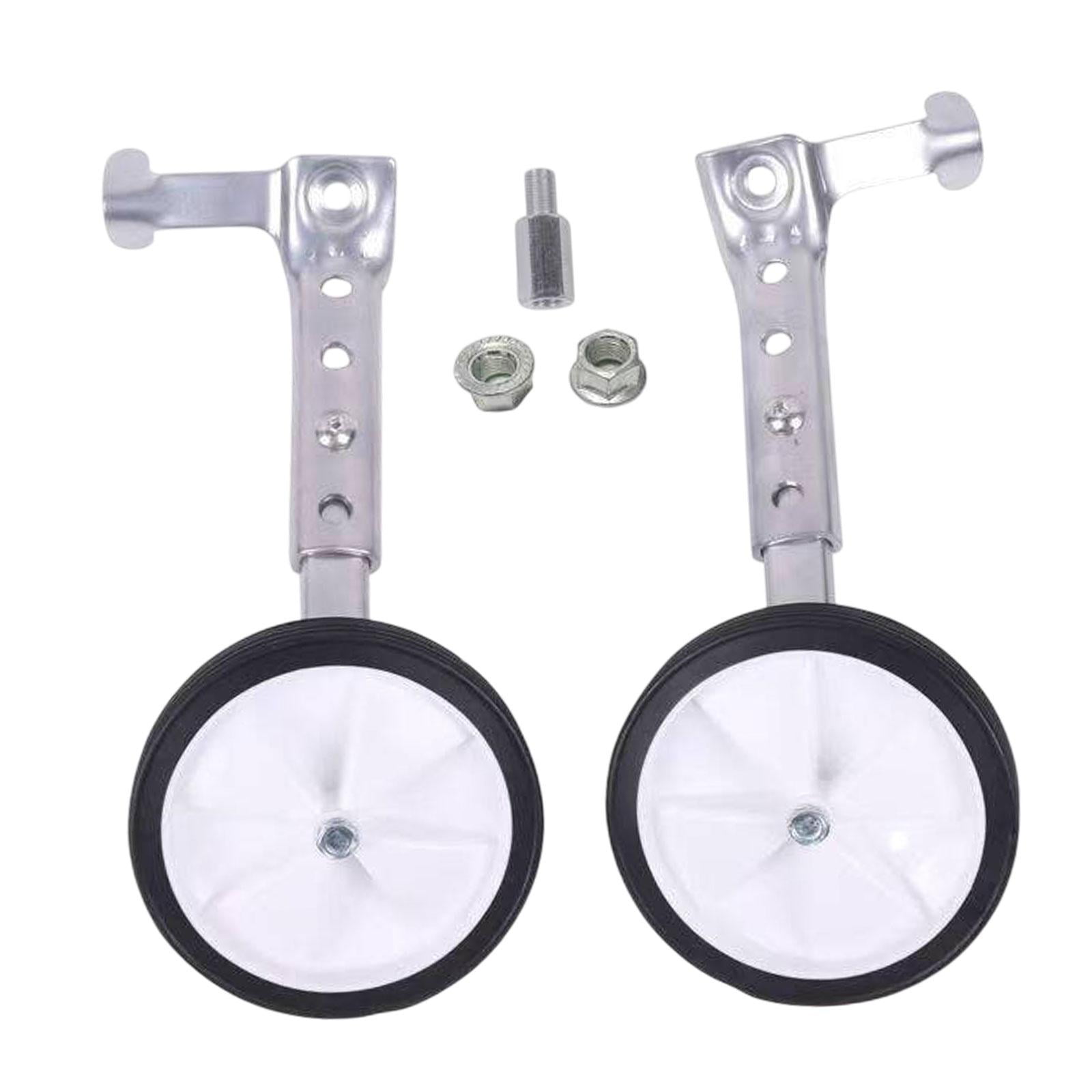 Magideal - 1 Par De Accesorios De Ruedas De Entrenamiento Para Bicicletas Para Niños Instalando Fácilmente Estabilizadores De Bicicletas Ajustables Para Ciclismo Plata