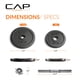 thumbnail image 3 of Juego de mancuernas ajustables CAP Barbell de 50 kg, color negro (par), 3 of 7