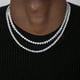 thumbnail image 1 of 1 pc Hip Hop Rock Fashion 925 Sterling Silver Moissanite Necklace for Men and Ladies - 18K Gold Plated Jewelry for Wedding, Engagement, Proposal, Birthday, and Anniversary Gift, 1 of 4
