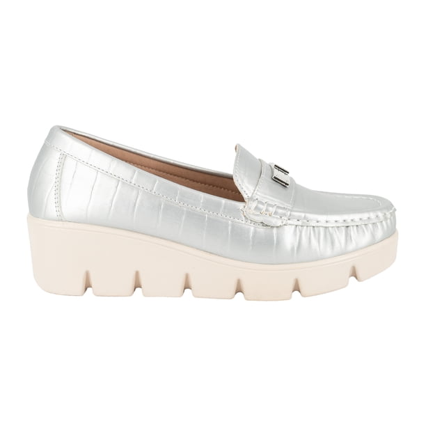 Mocasin Casual Abbey Plateado Alquimia