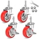 thumbnail image 1 of Ruedas Caster Wheels de 3 pulgadas, resistentes, con freno, 600 libras de carga, juego de 4, 1 of 7