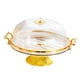 thumbnail image 3 of Plato para Tartas con Pie, Bandeja Decorativa para Cocina, Servidor de Exhibición de Repostería con Pie, Soporte para Tartas con Tapa en Forma de Cúpu Amarillo claro, 3 of 5