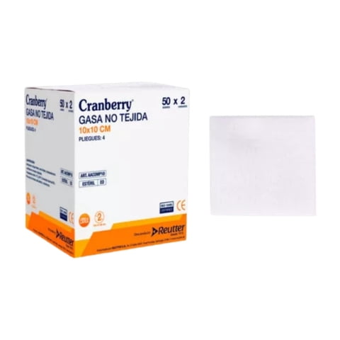 Gasa Estéril 10X10Cm - Caja 50 Unidades - Cranberry Blanco