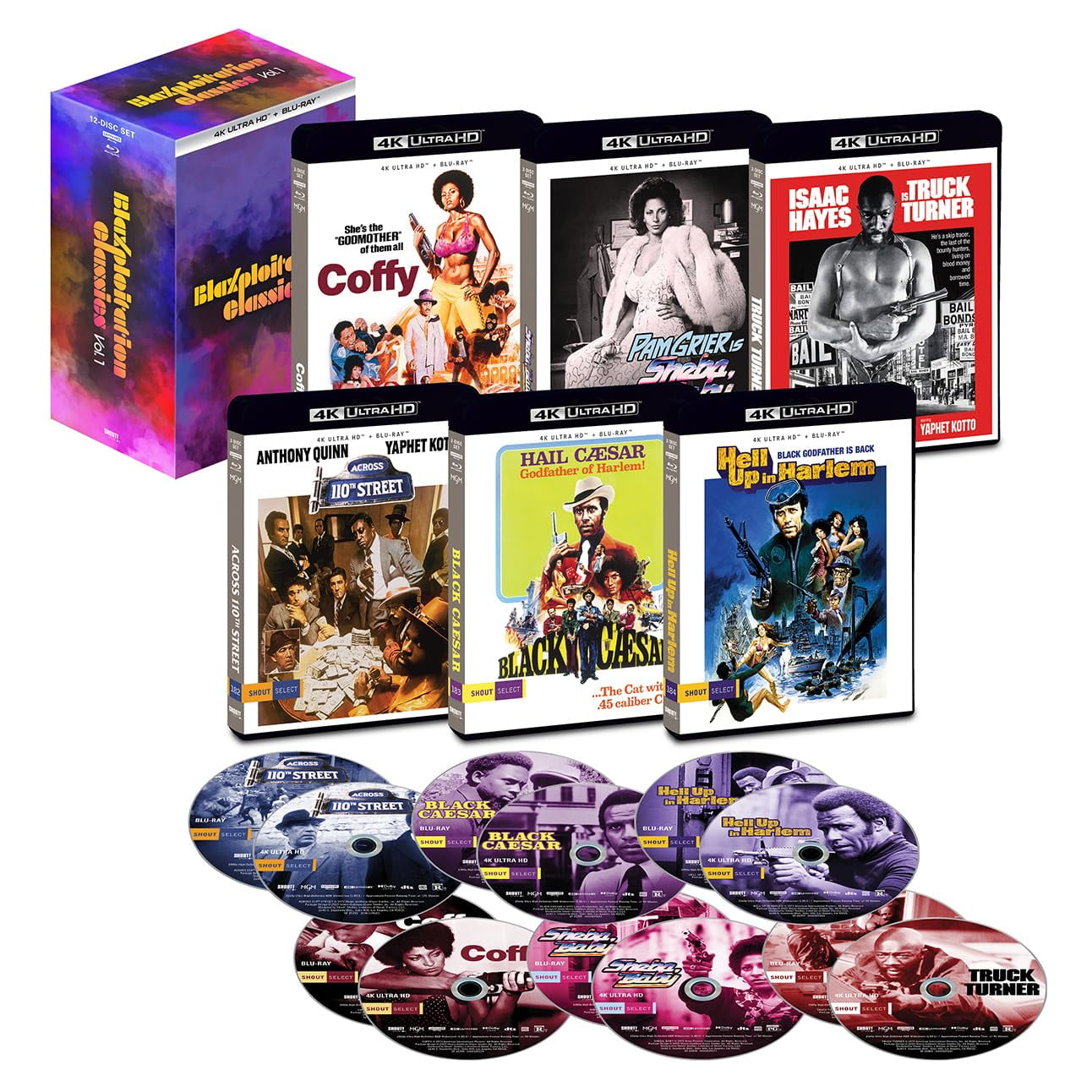 Shout! Factory - Movie Blaxploitation Classics: Volumen Uno 4k Uhd + Blu-ray