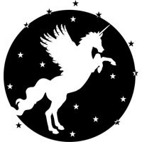 Rienda Libre Graphics - Decomural Unicorn Moon Stars Ws-41418