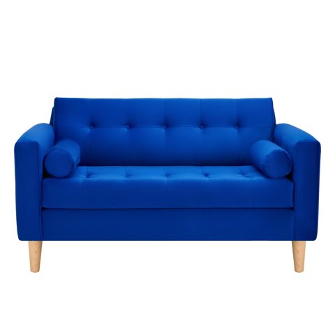Bodevir - Sofa Retro 2C Felpa 05 Azul Rey