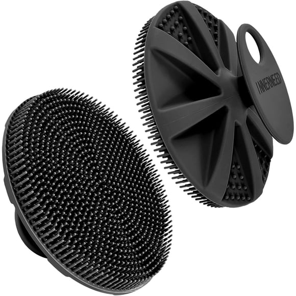 Cepillo Corporal de Silicona INNERNEED LLK1, Negro, 2,4 oz (71 ml)