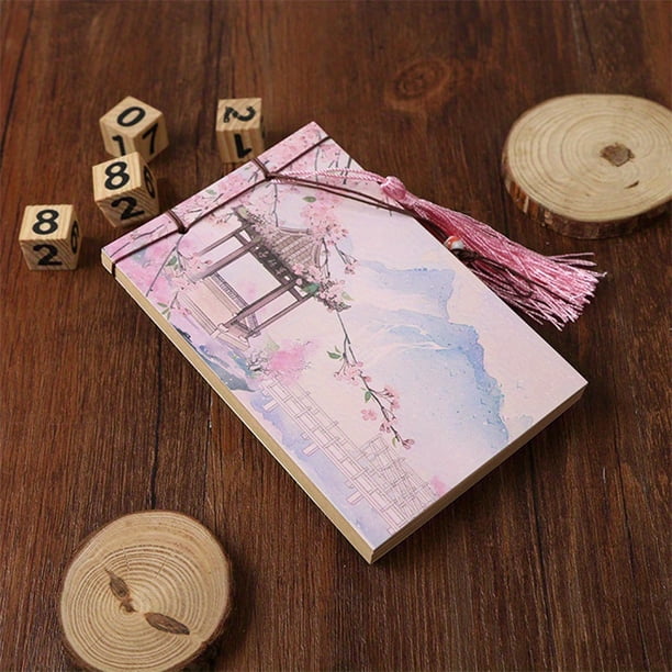 1pc Chinese Art Style Retro Notepad: Creative Kraft Paper Notebook for Students & Office - 60 Pages!