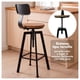 thumbnail image 4 of Taburete Silla Bar Cocina Piso Alto Madera Metal Estilo Industrial, 4 of 10