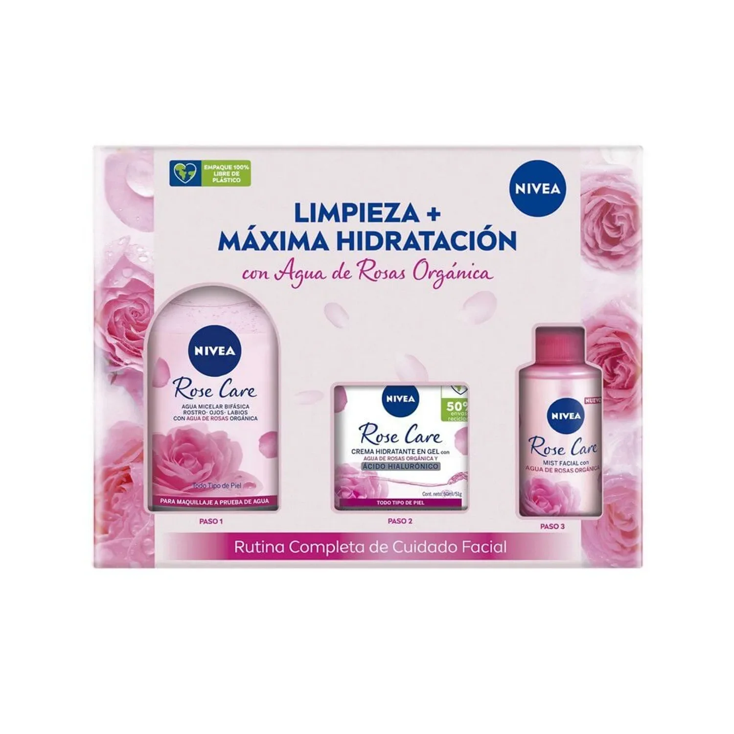 Nivea - Pack Roses Care Micelar+dia+mist