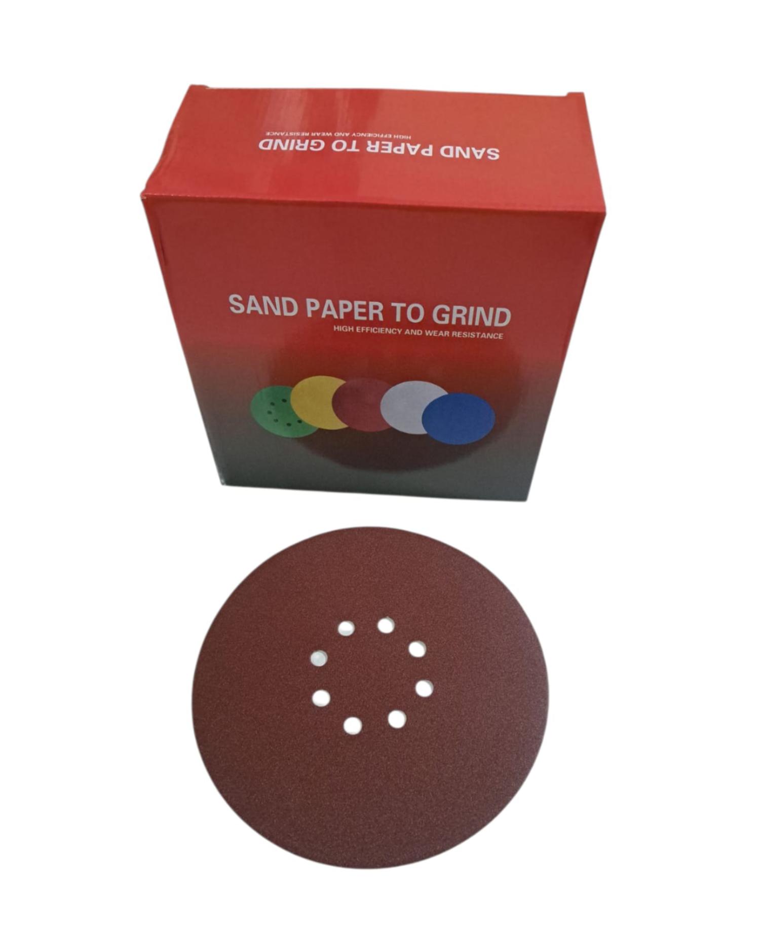 Genérico - Pack Lijas Con Velcro 225Mm-9Pulgadas 8 Hoyos, Lijadoras Telescopica