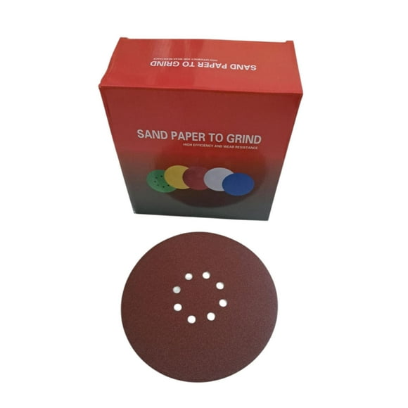 Pack 100 Lijas con Velcro 225mm-9Pulgadas 8 hoyos, 100-120