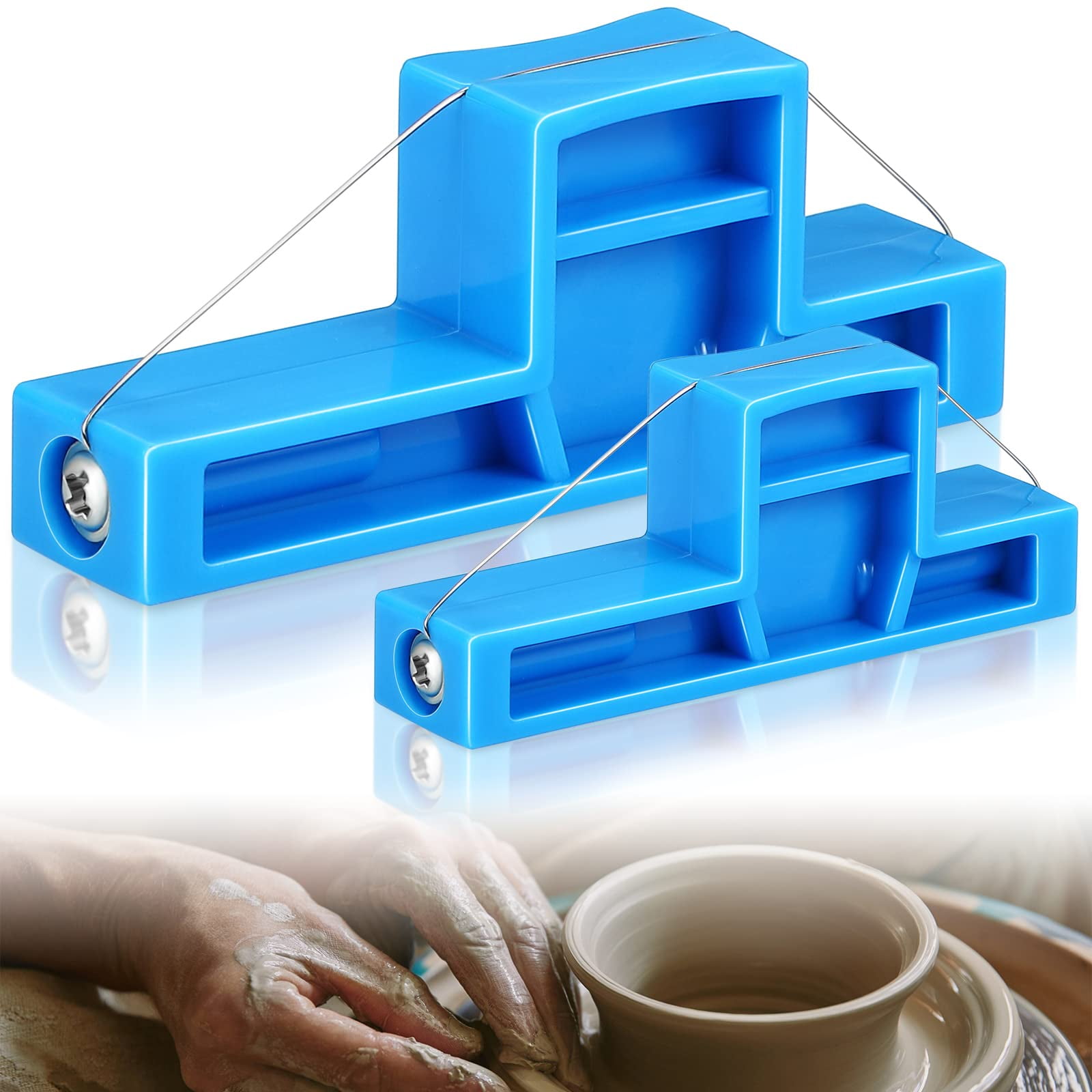 Xusx111 - Herramienta De Corte De Ángulo De Arcilla Cortador De Bisel De Alambre De Acero Herramienta De Corte De Ángulo De Arcilla De Cerámica De Cerámica De Plástico Cortador De Cerámica Pequeño Par