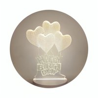 Genérico - Lámpara Led De Mesa 3D Usb Luz Globos Cumpleaños