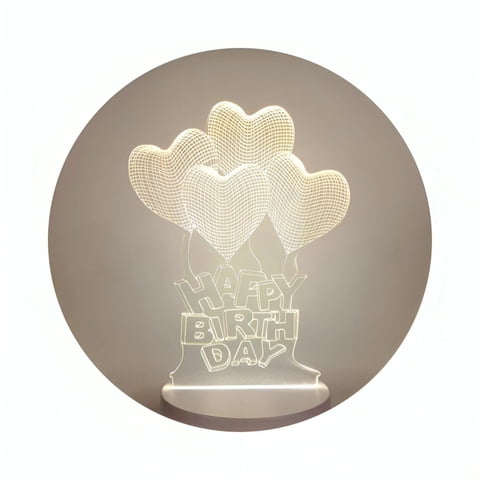 Genérico - Lámpara Led De Mesa 3D Usb Luz Globos Cumpleaños