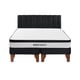 thumbnail image 1 of Cama Europea 2 Plazas Hermes + Respaldo Tubular Madera Negro, 1 of 3
