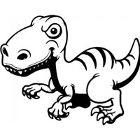 Rienda Libre Graphics - Decomural Baby T-Rex Childrens Dinosaur Ws-33648