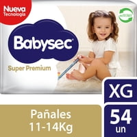 Pañales De Bebé Babysec Super Premium Cuidado Total 54 Un Xg