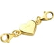 thumbnail image 1 of Cierres magnéticos de corazón en oro de 14 quilates, cierre de langosta doble en plata de ley 925, extensor de cadena para collares, pulseras y bisutería (oro), 1 of 7