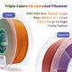 thumbnail image 3 of Filamento para impresora 3D ZIRO Matte Tri-Colors PLA de 1,75 mm, 1 kg, 3 of 8