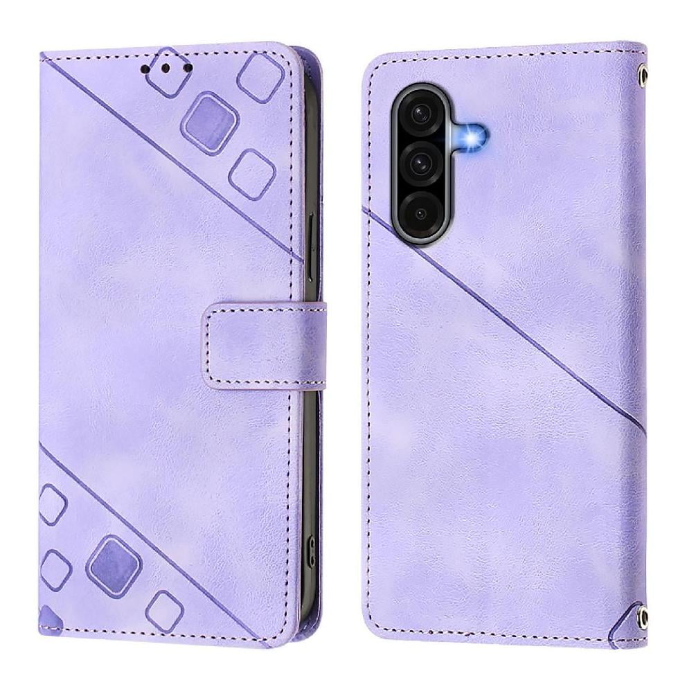 Foxdock - Funda Cartera Para Samsung Galaxy A56 5g Con Soporte Y Ranuras, Resistente A Golpes Y Rayones Morado
