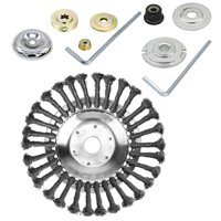 Ioensy - Cabezal De Corte De Cepillo Para Malas Hierbas, Cabezal De Cepillo Para Malas Hierbas De Alambre De Acero Giratorio Para Pavimentación De 10 Pulgadas