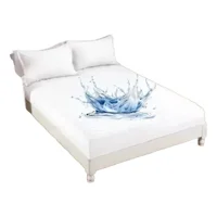 Casadeliacl - Cubre Colchón Impermeable 200X180 Cm - Protector Blanco Liso 2.5 Plazas