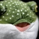 thumbnail image 3 of Peluche de peluche con forma de pez globo, 18 cm, verde, para niños, 3 of 3