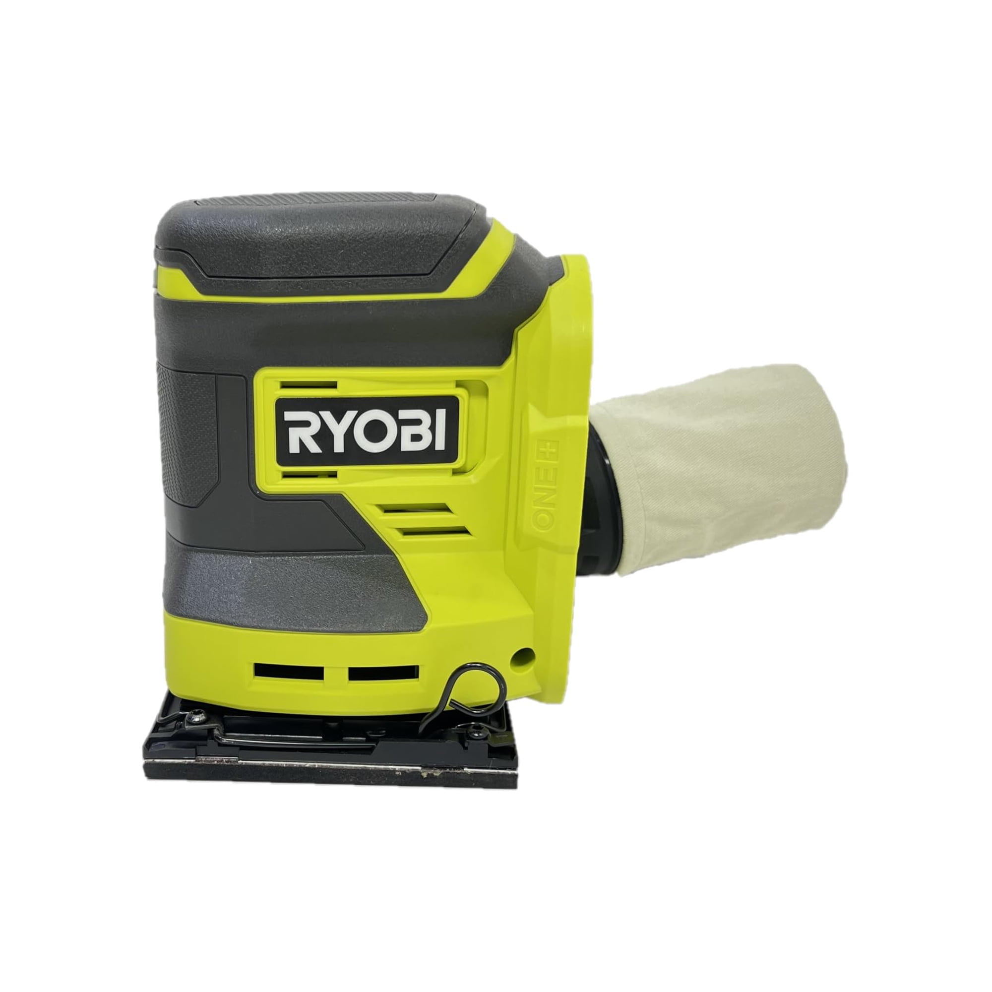 Lijadora Ryobi One+ De 18 V, 1/4 De Hoja Con 3 Piezas De Papel De Lija