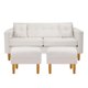 thumbnail image 1 of Sofa New Retro 3C + 2 Pouf Felpa 04 Crudo, 1 of 6