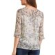 thumbnail image 3 of INSPIRE CHIC Camisas de Mujer de Manga 3/4 Blusas de Chifón Floral Gris Púrpura M, 3 of 7
