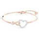 thumbnail image 1 of Brazalete Swarovski Hyperbola para mujer en tono oro rosa, 1 of 5