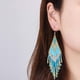 thumbnail image 4 of Pendientes de borlas de cuentas estilo bohemio: pendientes colgantes de borlas de cuentas hechos a mano, 4 of 5