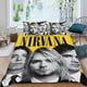 thumbnail image 2 of Nirvana Conjunto de sábanas temático, trío de piezas, cómodo y amigable con la piel, diseño único, regalo de decoración para el hogar para familiares, amigos y fans,135X200cm, 2 of 6