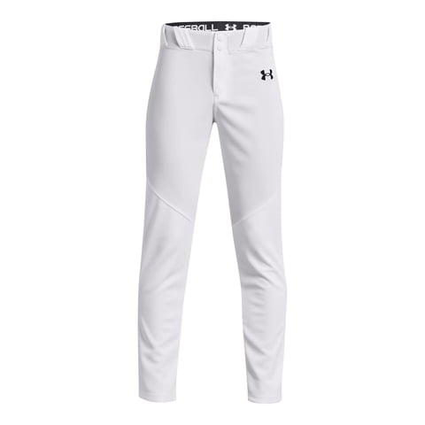 Pantalón De Béisbol Under Armour Utility Para Niños, Blanco/Negro, Talla L