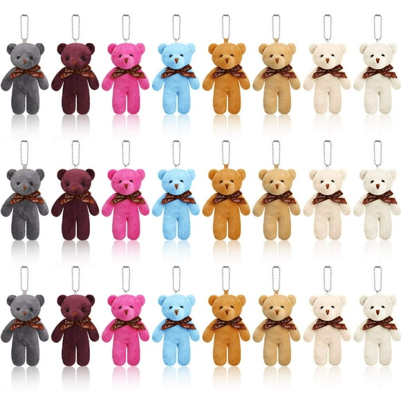 Miniosos Skylety de peluche, 12 cm, 24 unidades, para llavero de bricolaje