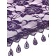 thumbnail image 4 of INSPIRA CHIC Encaje Rosa Floral Mantilla Bufandas, Chal Triangular de Malla con Borlas, Cobertura de Cabeza para Capilla, Velos Nupciales de Misa 55.1x18.9" Púrpura Oscuro, 4 of 5