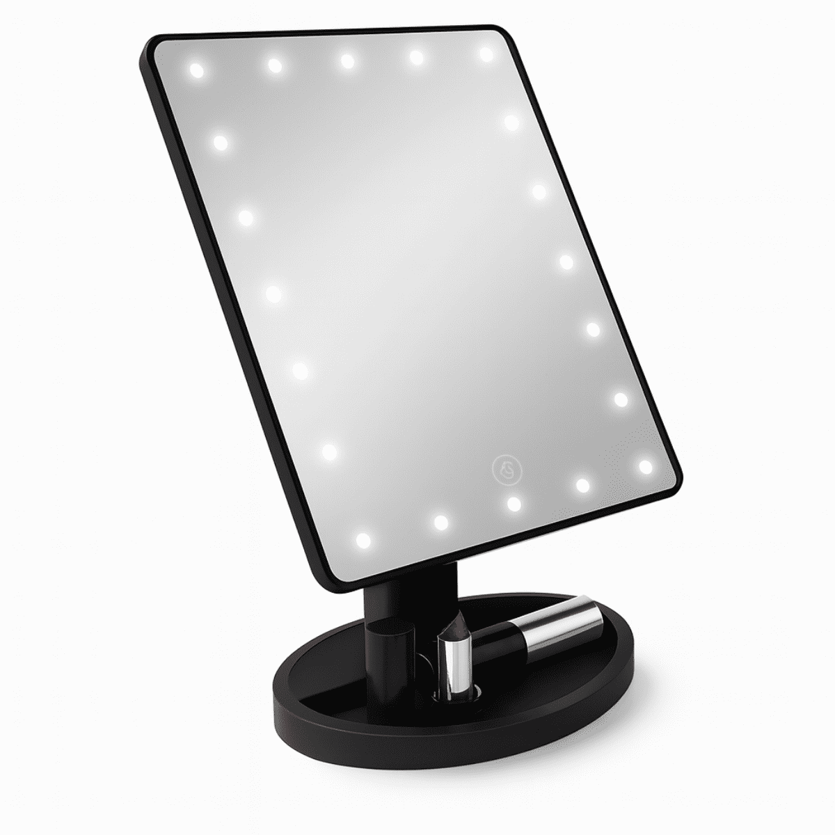 Genérico - Espejo Negro Luz Led Para Escritorio Vanity Maquillaje Ajustable