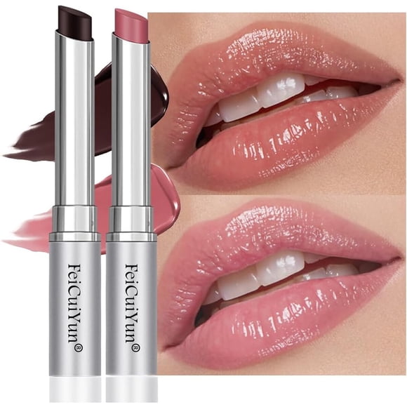 Bálsamo Labial FeiCuiYun Black Pink Honey Hidratante 2 Unid