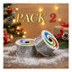 thumbnail image 2 of Pack 2 Cintas De Navidad Diseños Varios Copos Nieve Navidad 2025, 2 of 4