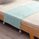 thumbnail image 3 of Piecera para cama 2 plaza - king en lino pompones 70x210 cm color agua, 3 of 3