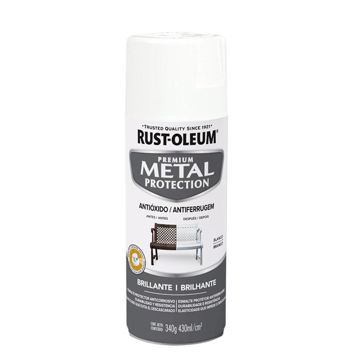 Rust-oleum - Pintura En Spray Ultra Cover 2x Multiuso Blanco Brillante 340 G